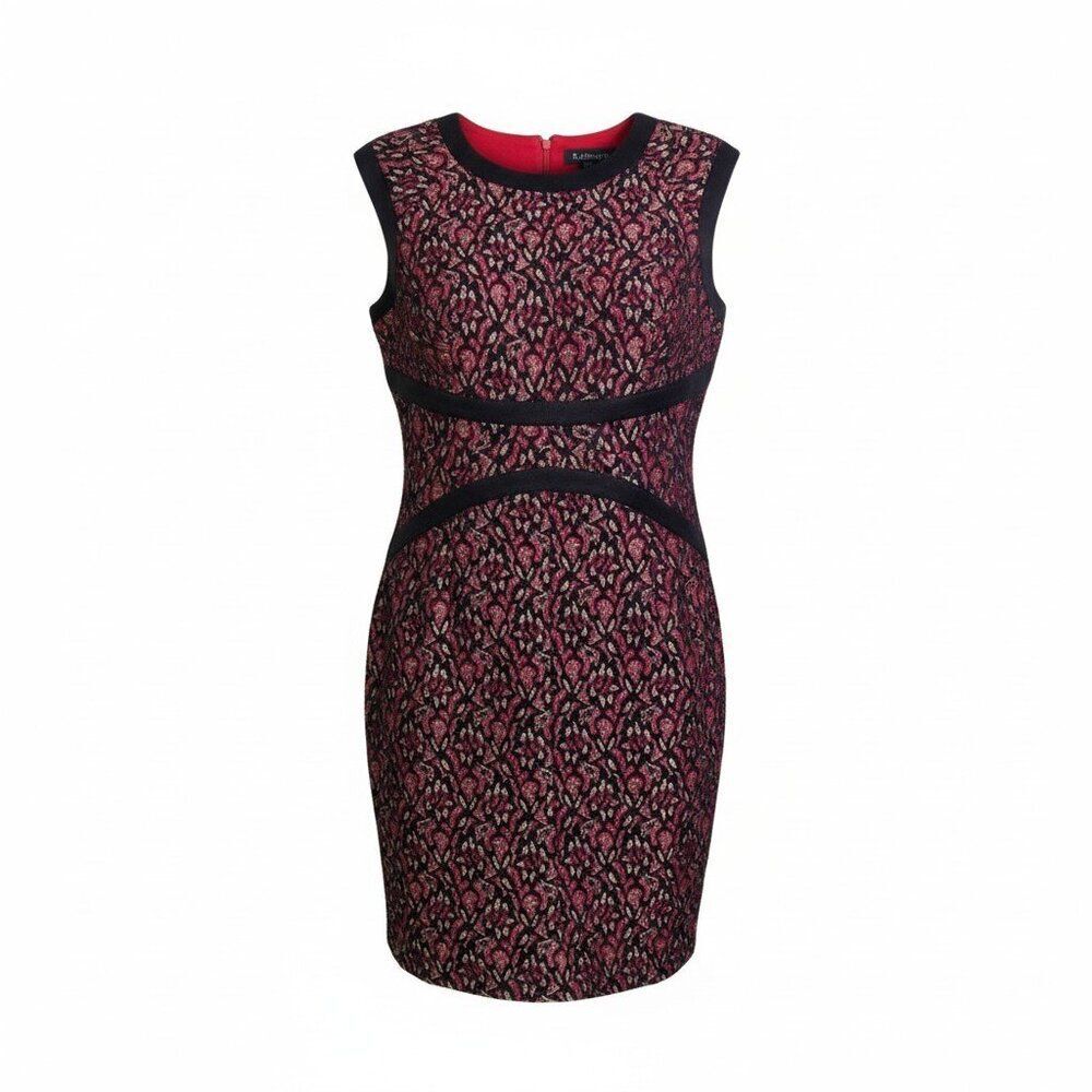 Jax Red Black Lace Sheath Cocktail Party Dress